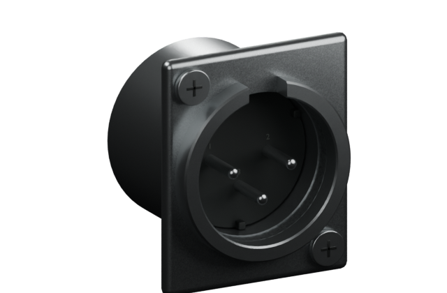 Male XLR output connector